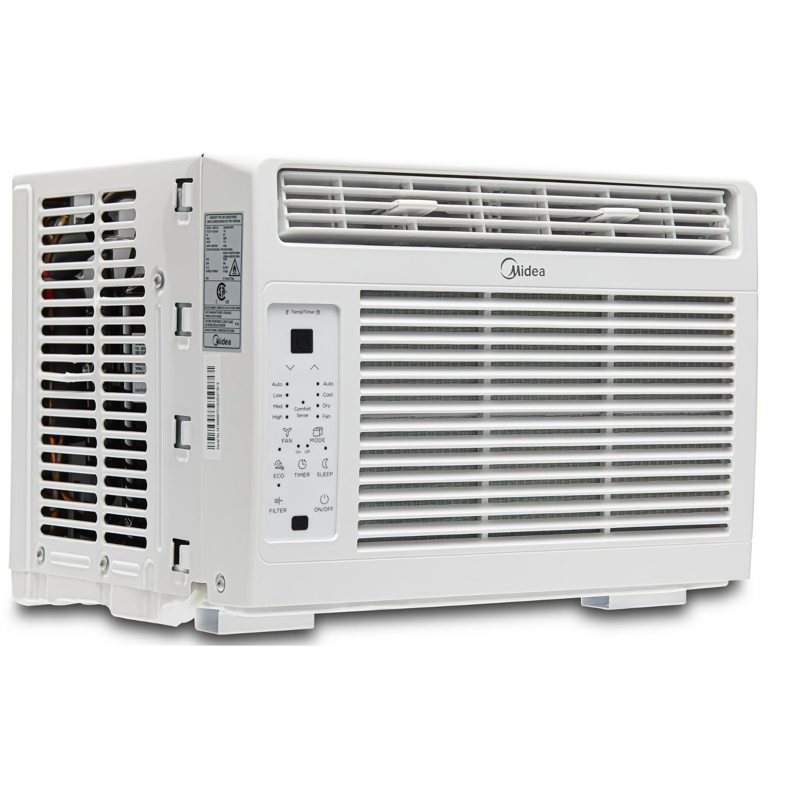 US Midea 5,000 BTU Window Air Conditioner, Cools Up To 150 Sq Ft, Remote, Progra