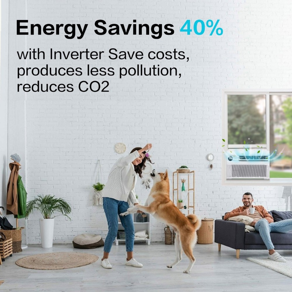 12000 BTU Inverter Window Air Conditioner Ultra Quiet Dehumidifier Fan AC Unit