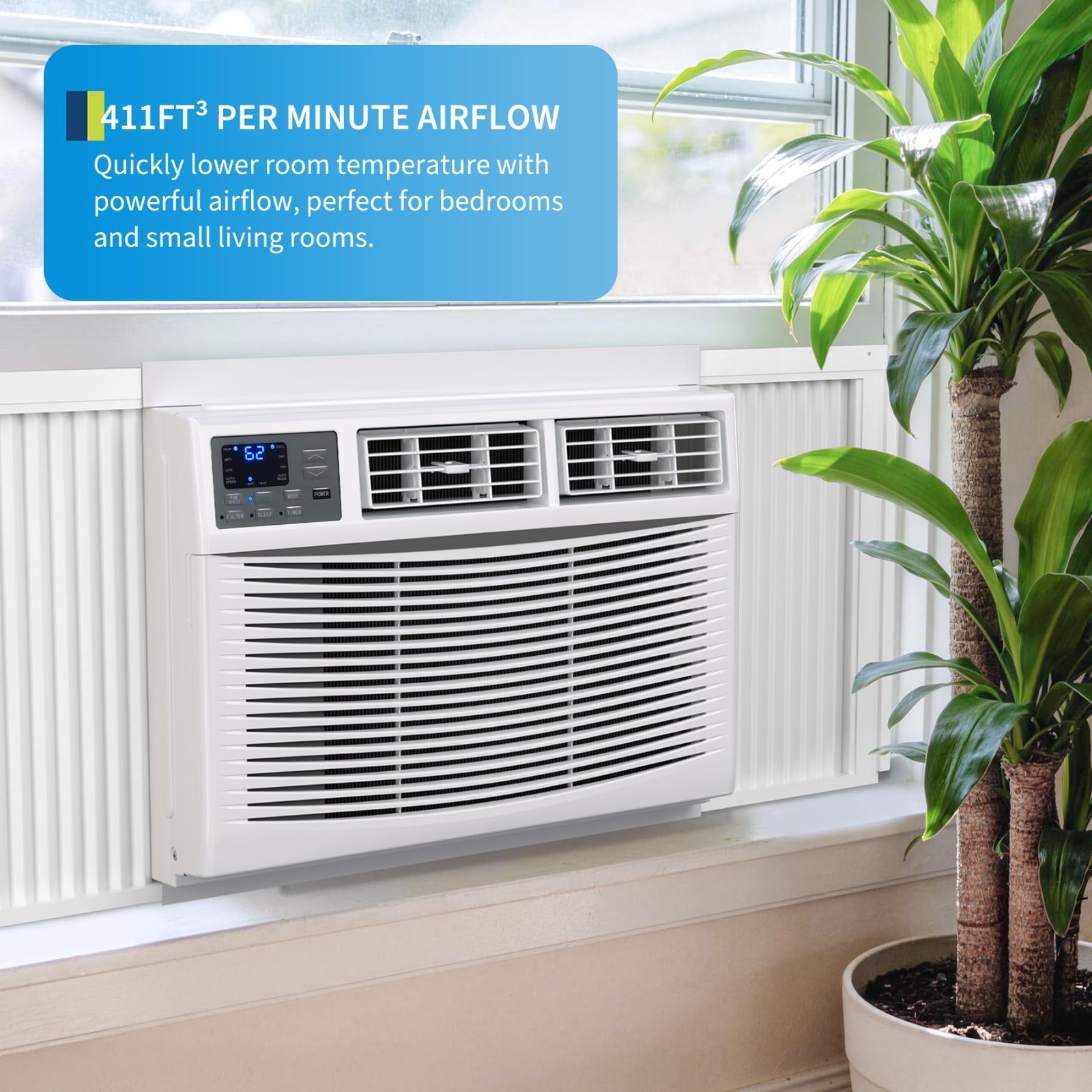 18000 BTU Window Air Conditioner & Heater Combo WiFi Remote/App/Voice Control