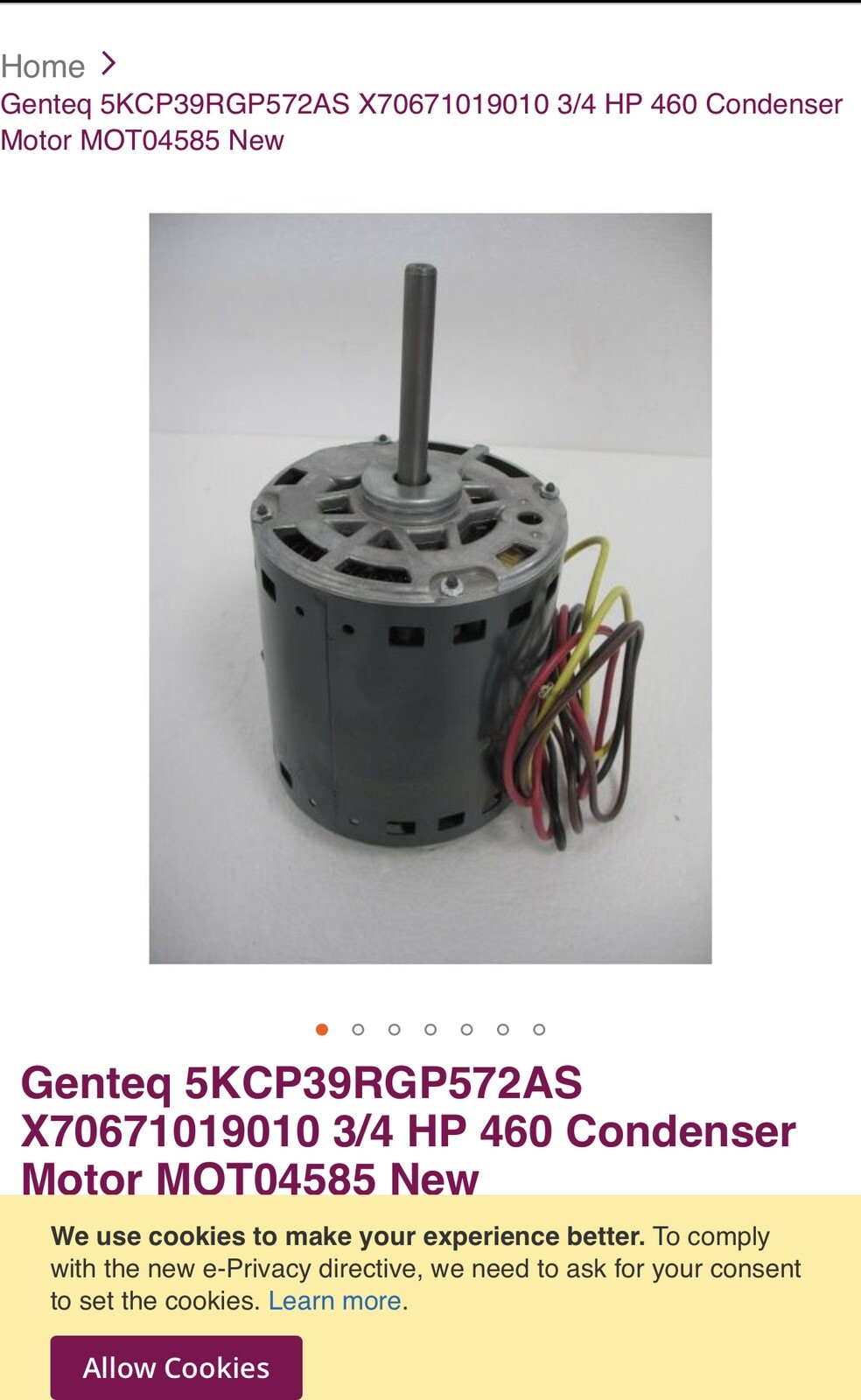 air conditioner fan motor