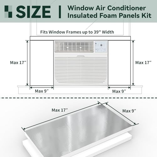 Window Air Conditioner Insulation Foam Panels with Aluminum Foil Surface, AC