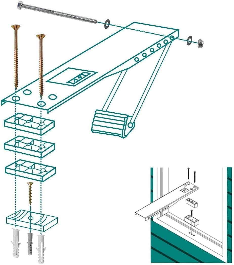 Sturdy Alloy Steel A/C Support Bracket – Fast Indoor Installation, No Damage!