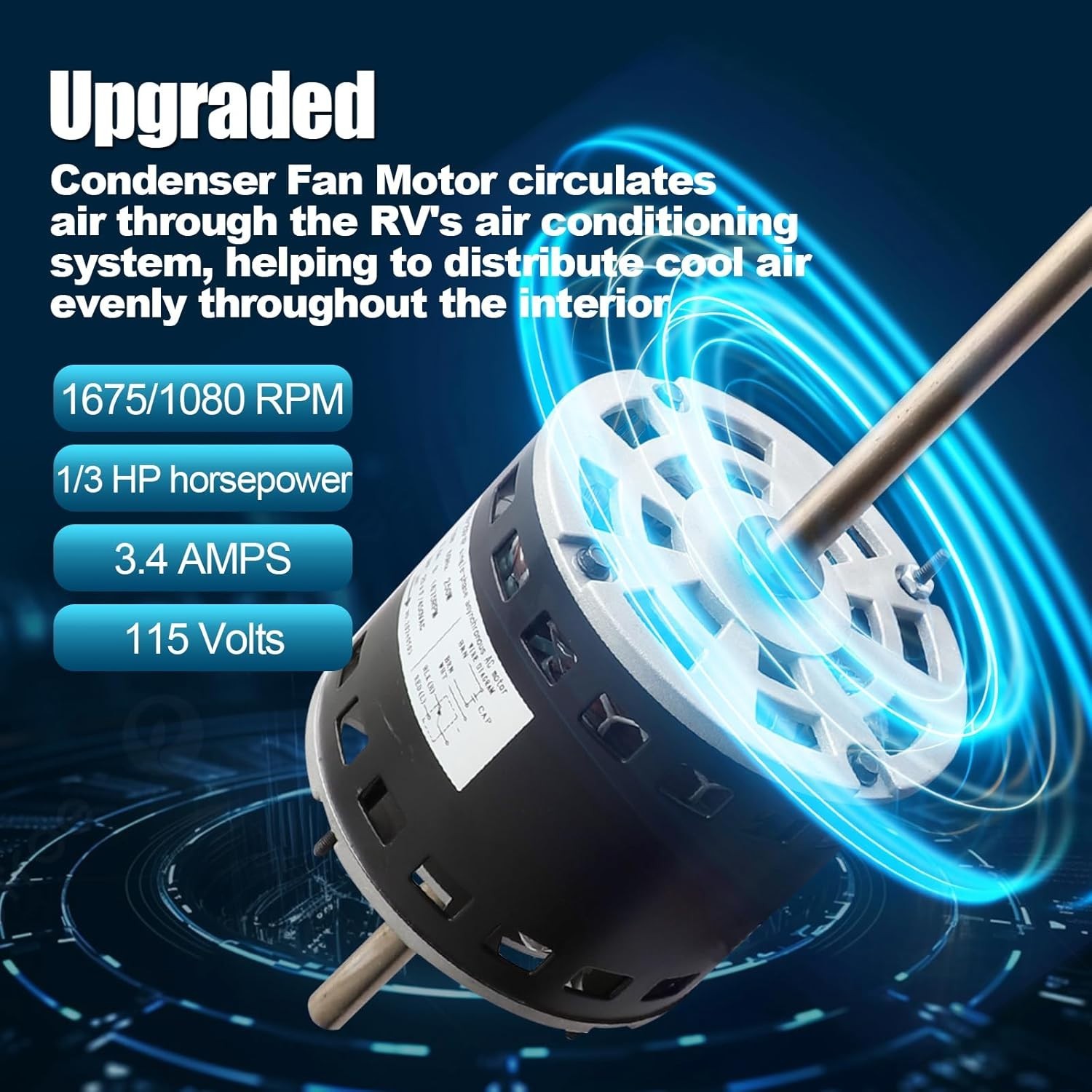 High-Performance RV Air Conditioner Condenser Fan Motor