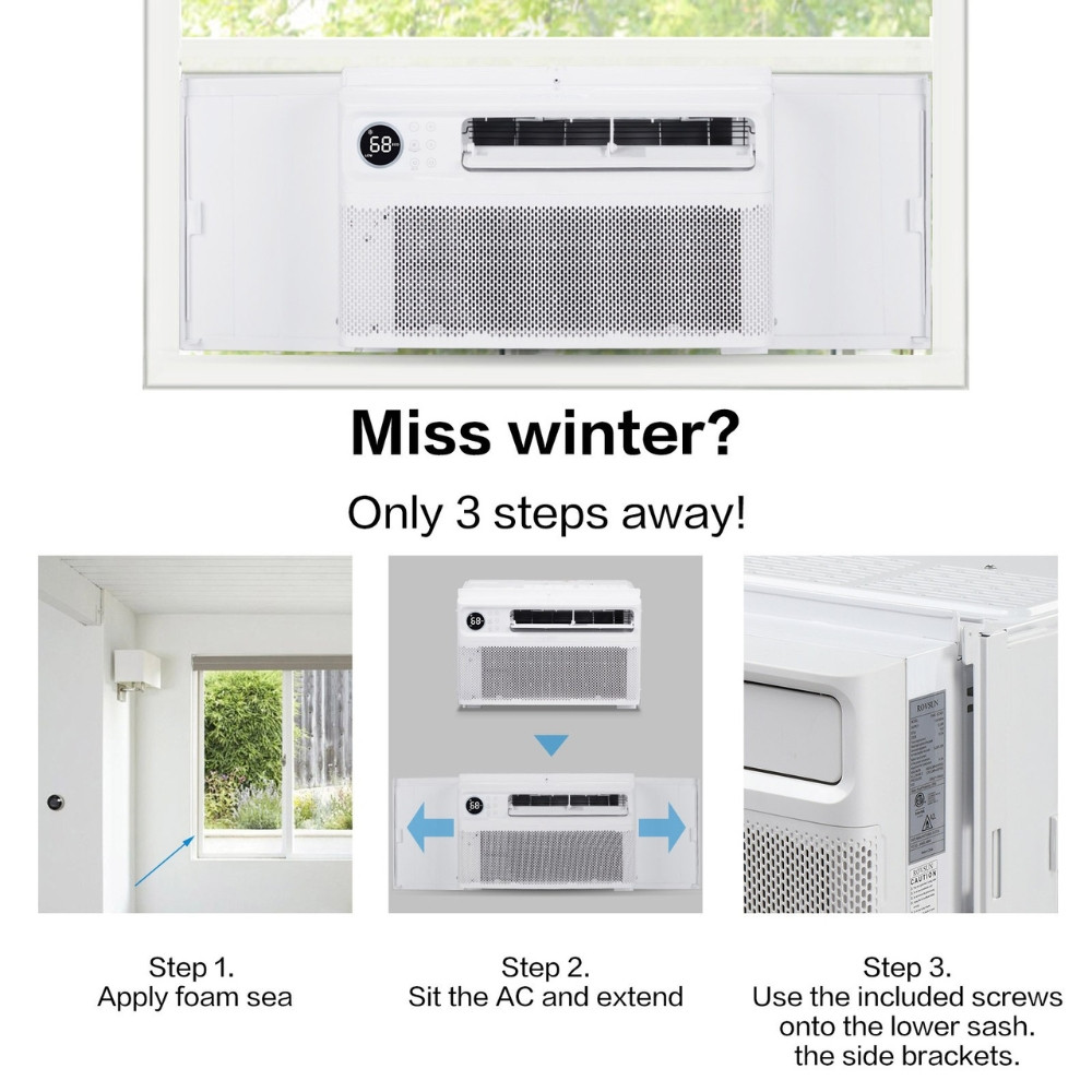12000BTU Inverter Window Air Conditioner Energy-Saving Window AC Unit with WIFI