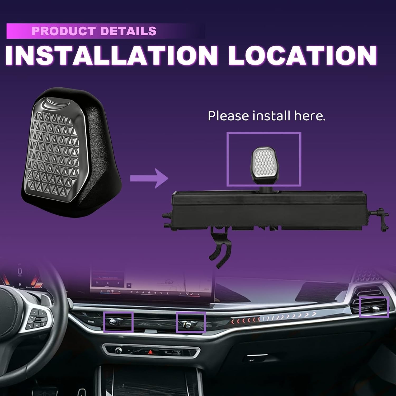 Air Vent Outlet AC Control Knob Fit for BMW X5 G05 G18 X6 G06 X7 G07 XM G09 2023