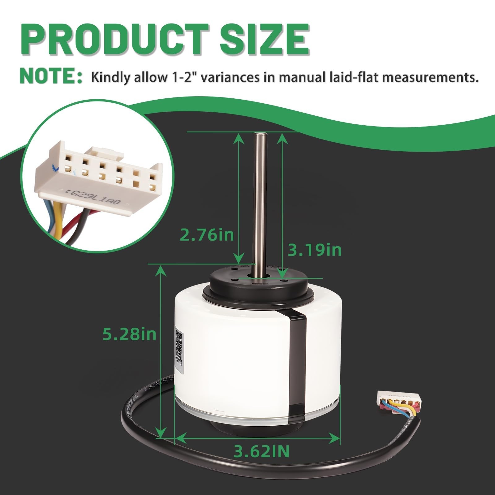 DC Brushless Fan Motor 58W 8P 1350r/min for Mini-Split Inverter AC – 5 Wires