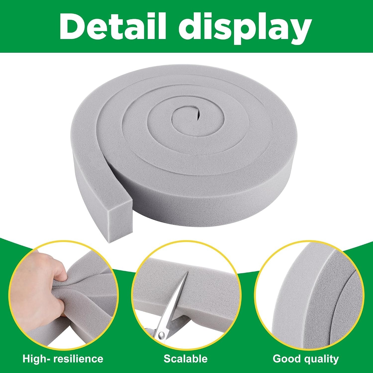 3 PCS Non-Adhesive Foam Tape for AC – 19.5 Ft Energy-Saving Weather Stripping
