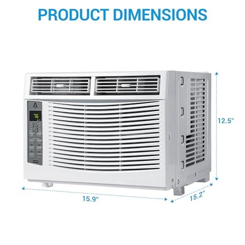 6,000 Btu Window Air Conditioner, Cools Up to 250 Sq. Ft with Cooling,