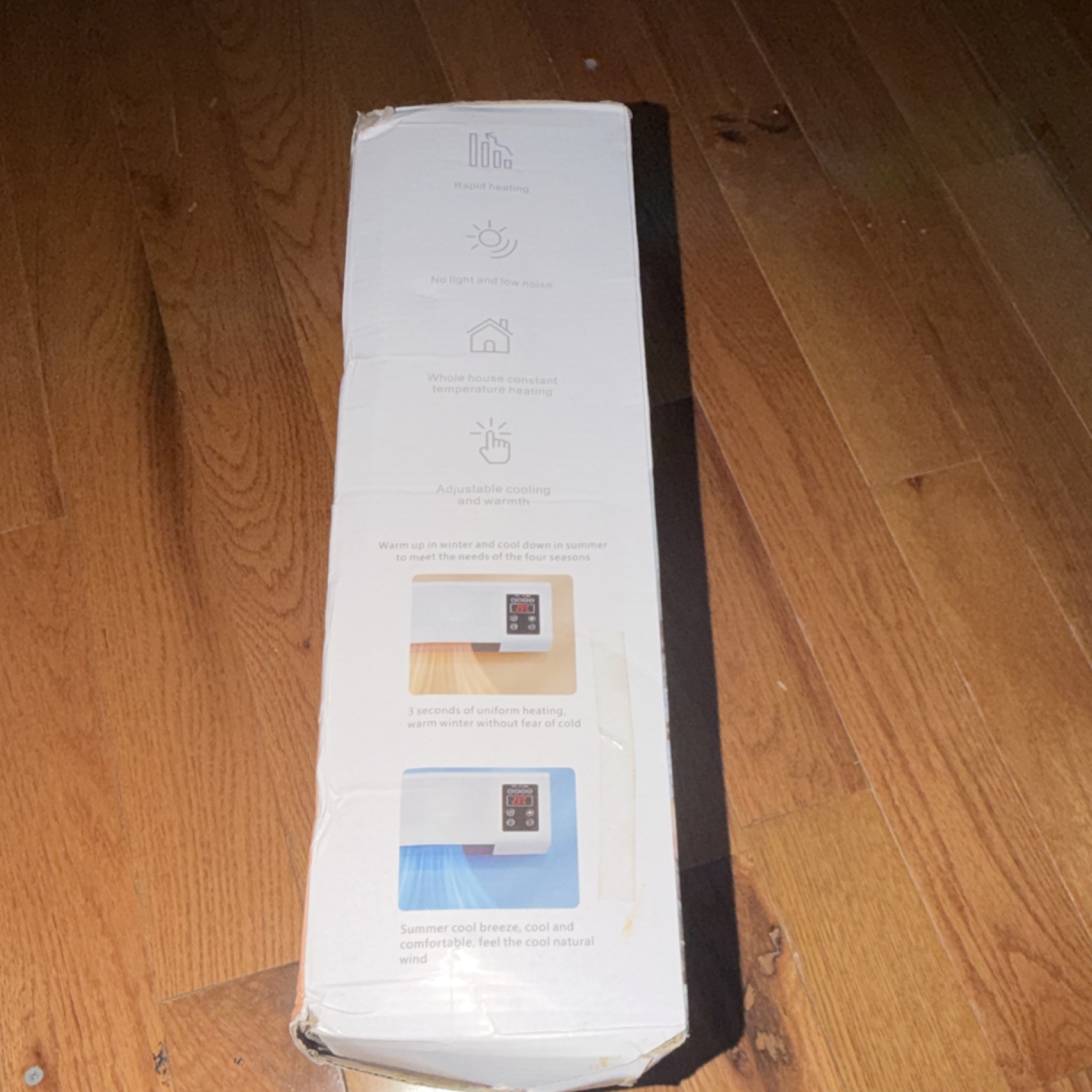 White Wall Mounted Air Conditioner, Rapid Heating, Low Noise, Digital Control