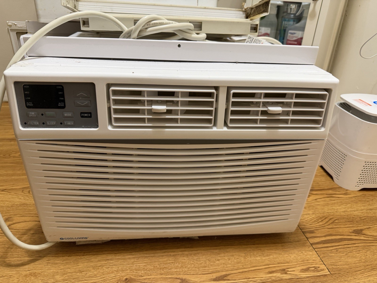 Cool-Living Window Air Conditioner White Digital Remote Timer Sleep Filter