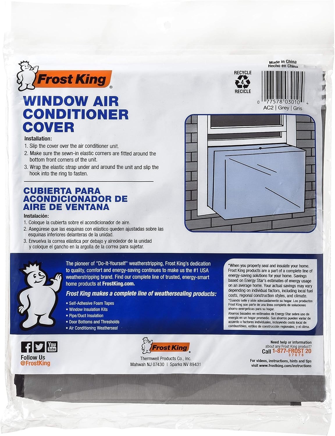 Water-Resistant Silver AC Cover 18x27x16 – Secureing Your AC Unit from Damage