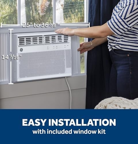 GE 10000BTU Window AC 450sqft Smart WiFi Alexa White