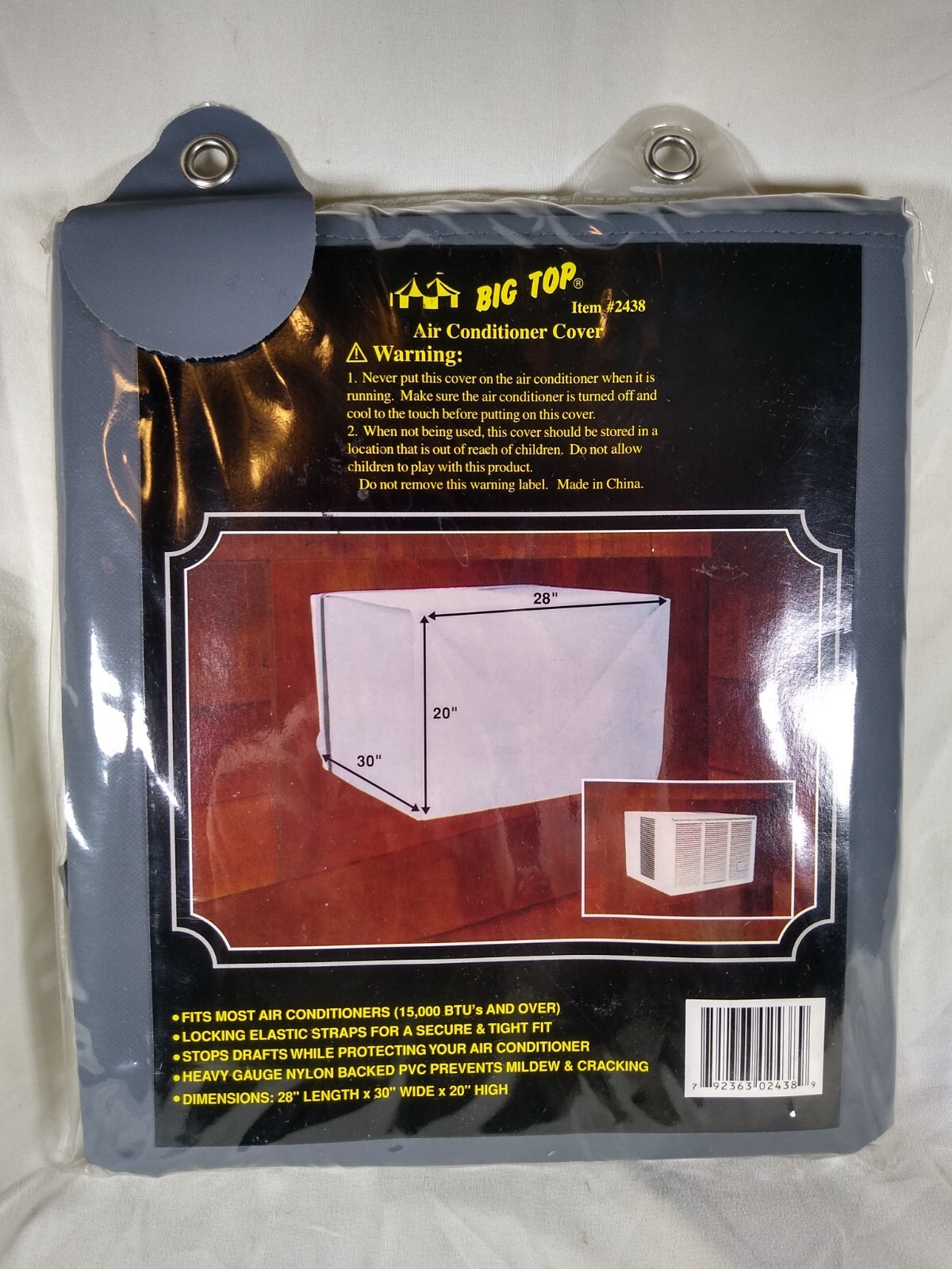 New – Grey 28″L x 30″W x 20″H Big Top Air Conditioner Cover #2438