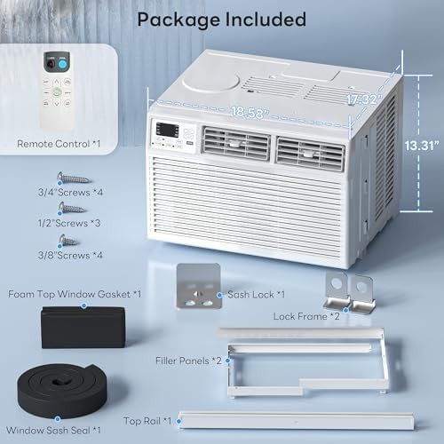 ZAFRO 10000 BTU Window Air Conditioner Unit Cools Up to 450 Sq.Ft.,Window AC …