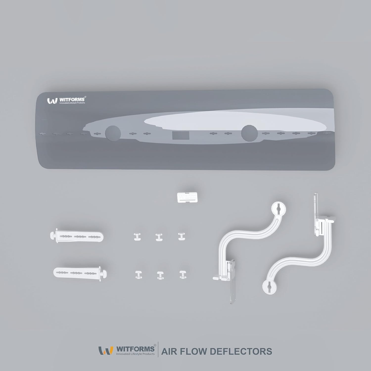 Window AC Air Deflector – 24″ Length for TOP VENT Window Units ONLY – Transparen