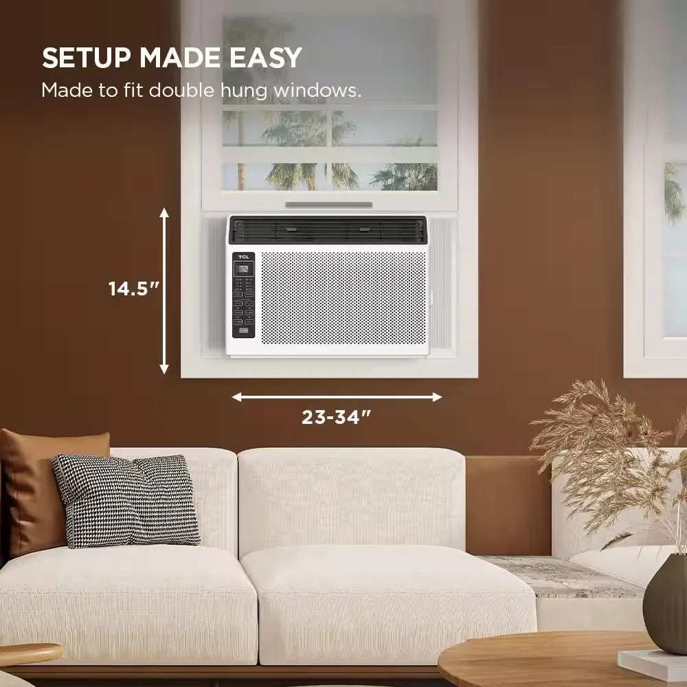 TCL 6000 BTU Window Air Conditioner 250 sq ft Remote Control 115V White T06WC3R