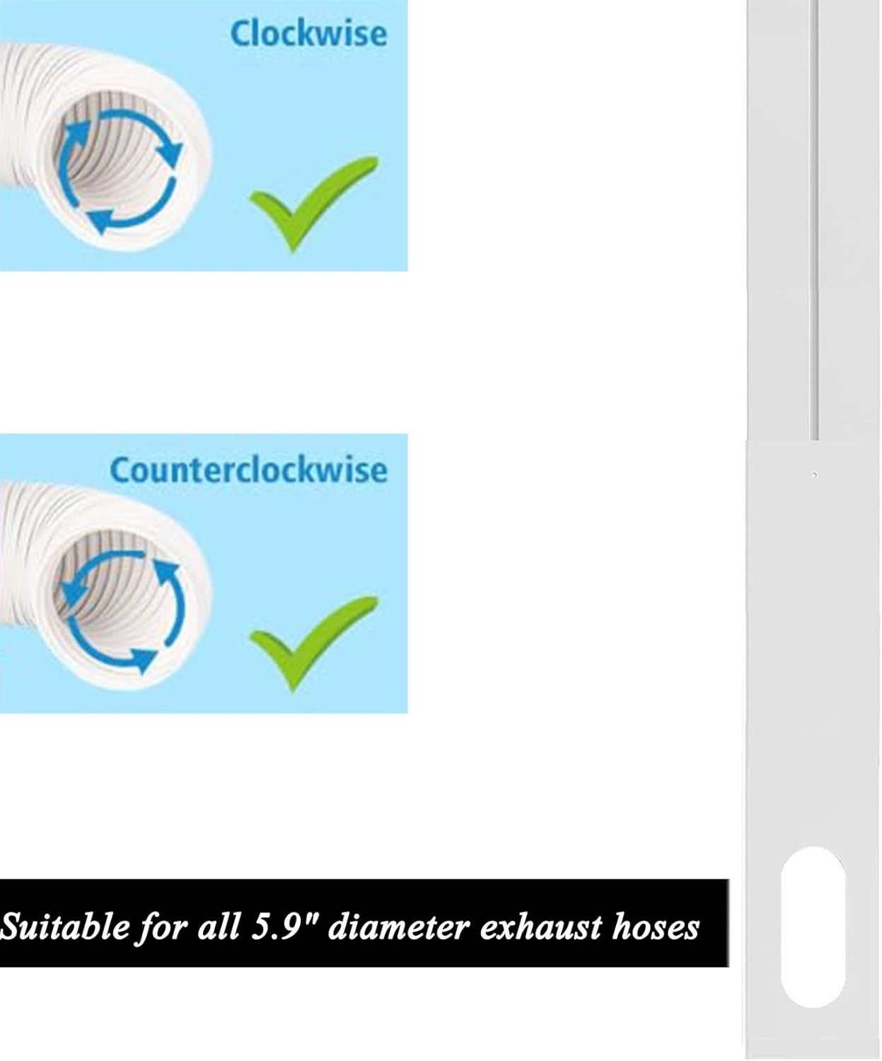 Energy-Saving Adjustable Window Kit for Portable AC – 60-inch Sealing System