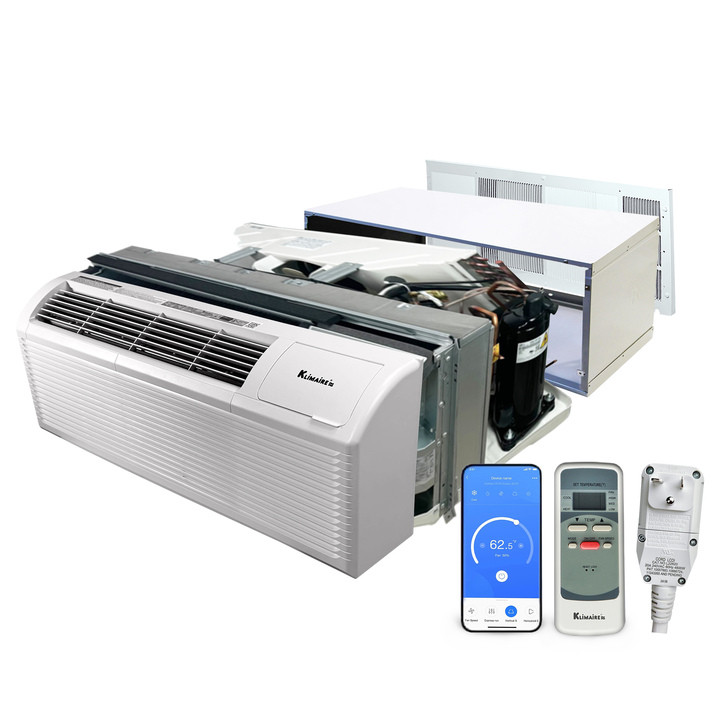 Klimaire 12,000 BTU PTAC Heat Pump A/C R-32 with 3.5kW Heater – Bundle