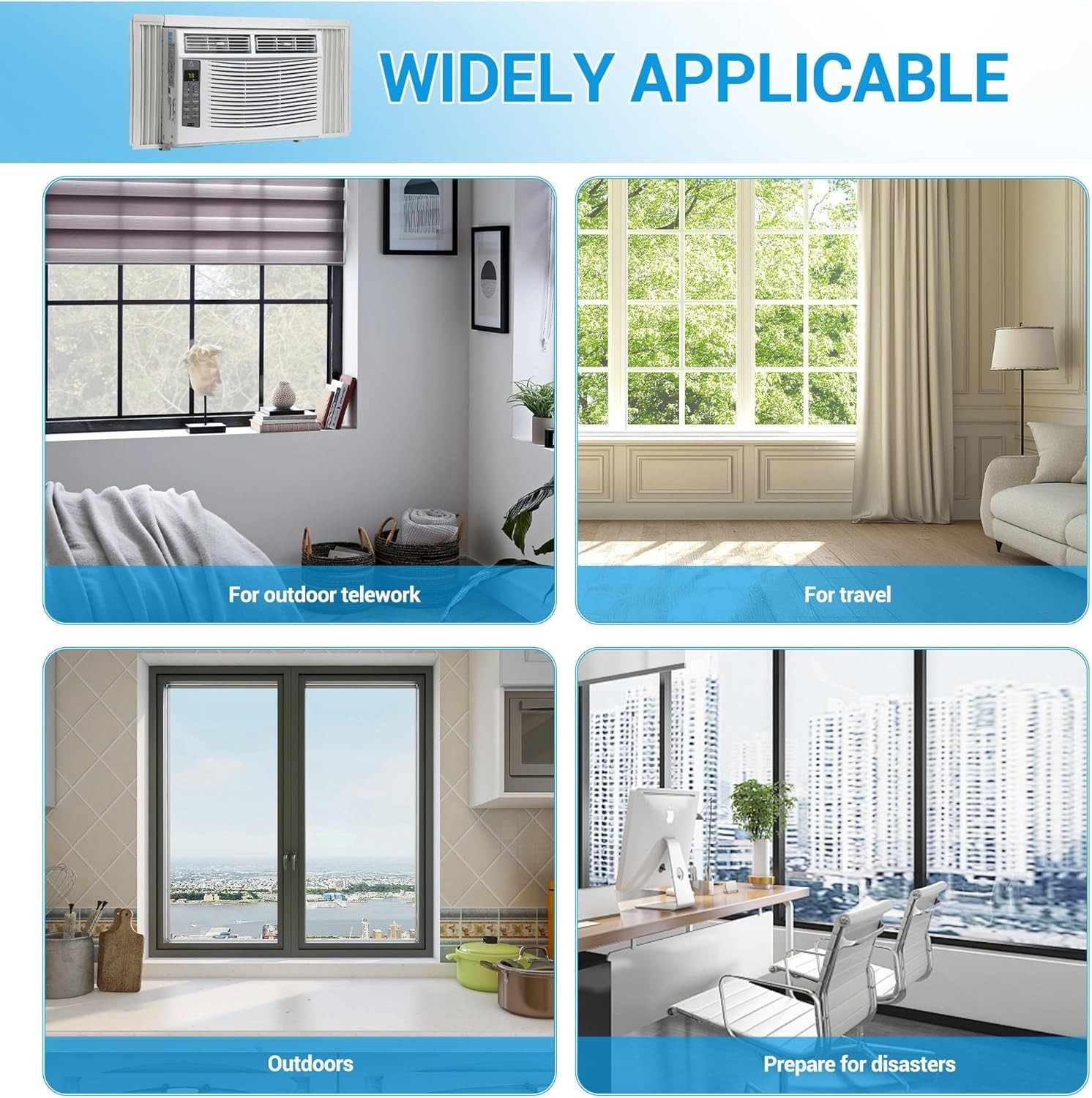 6000-BTU Wi-Fi Window Air Conditioner for Up to 250 sq ft