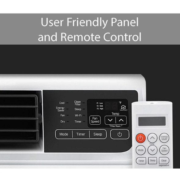LG LW1822IVSM 18000 BTU 230-Volt 1000 Sq ft Window Air Conditioner with Wi-Fi,