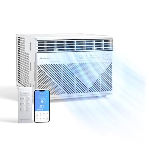 Comfort Zone Window Mounted Smart Wi-Fi 10,000-BTU Digital w/Remote & Wi-Fi