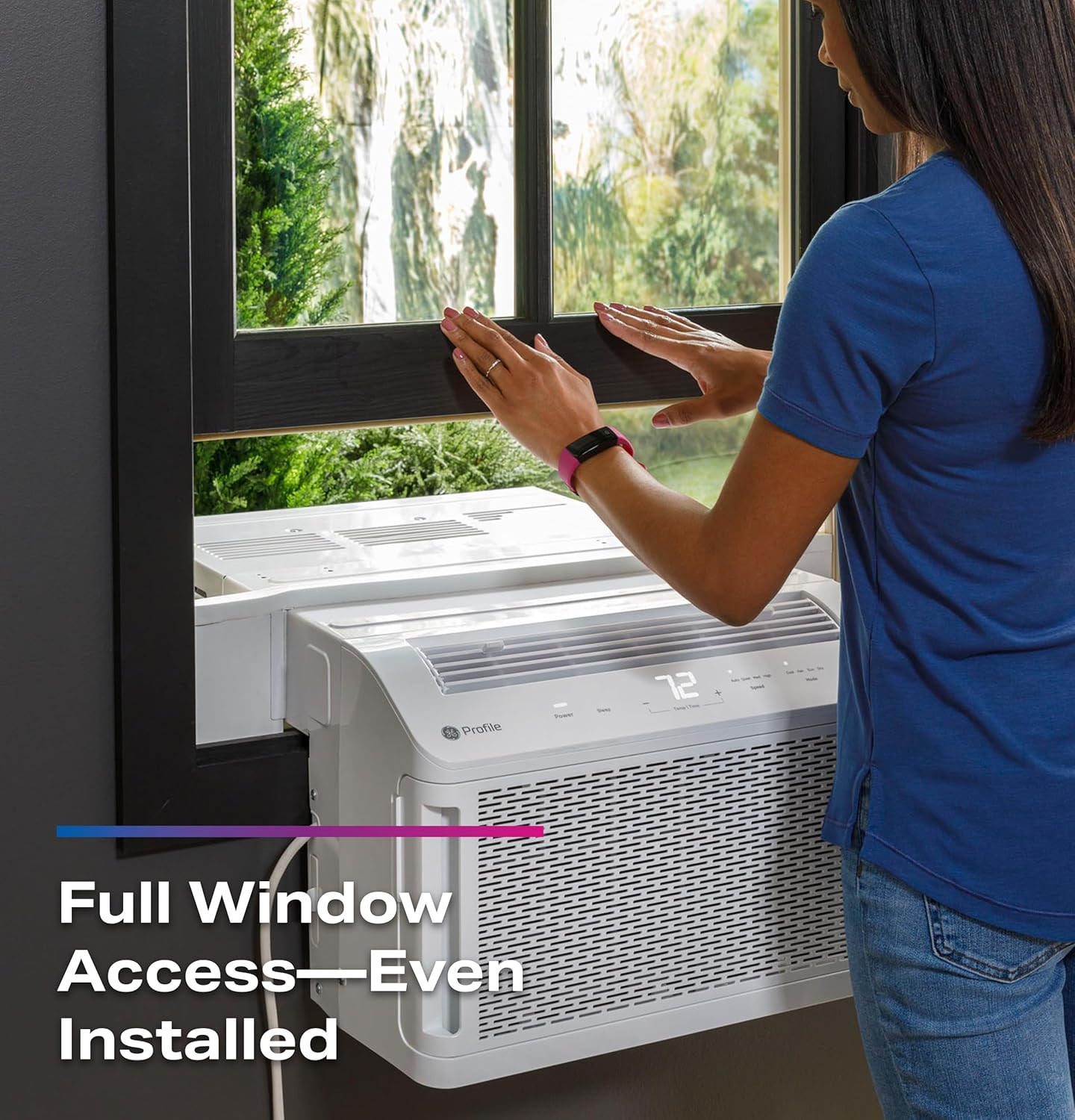 GE Profile Clearview Inverter Window Air Conditioner Unit, 12,200 BTU, Energy Ef