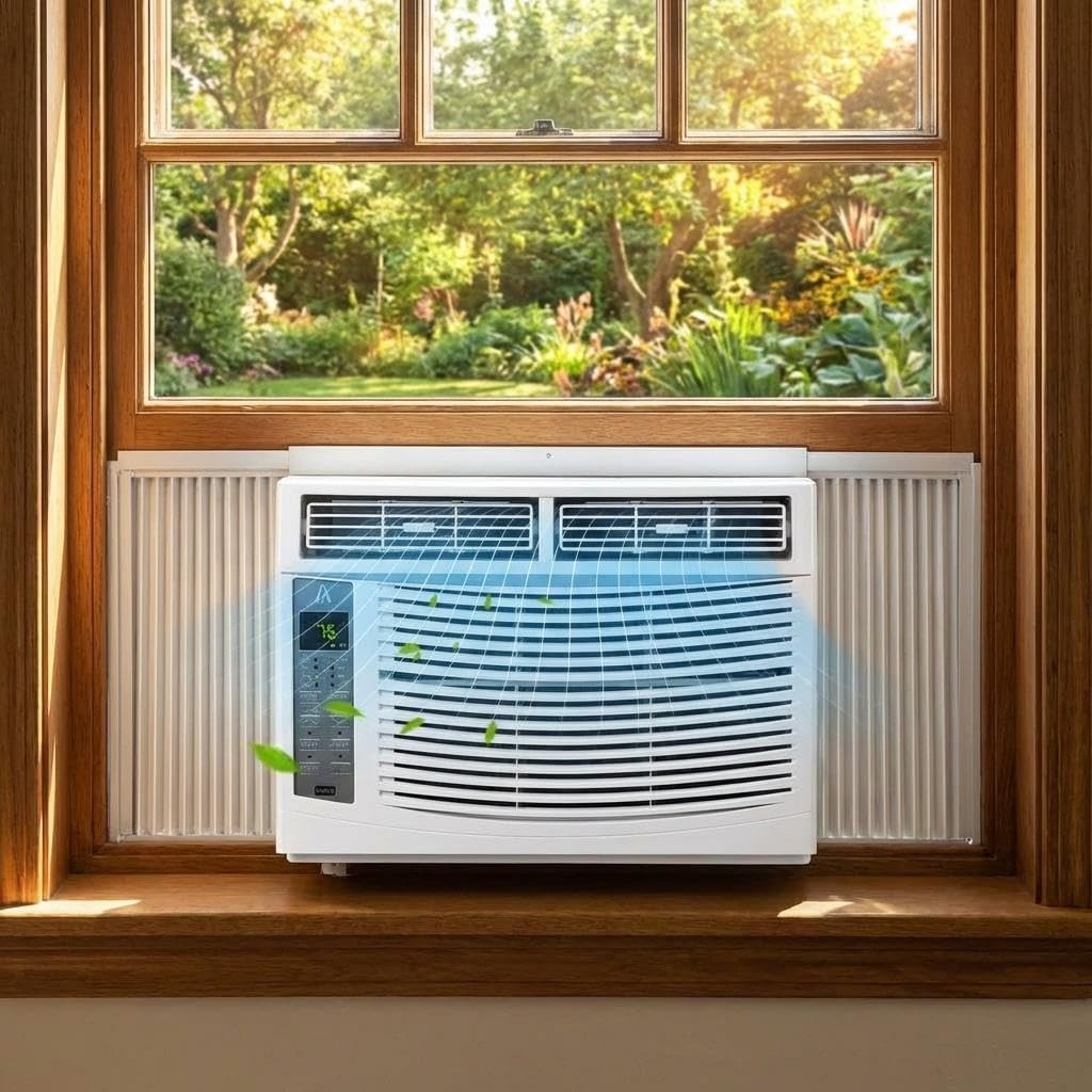 6000 BTU Window Air Conditioner 250 sq.ft. Cooling AC Unit with Remote Control
