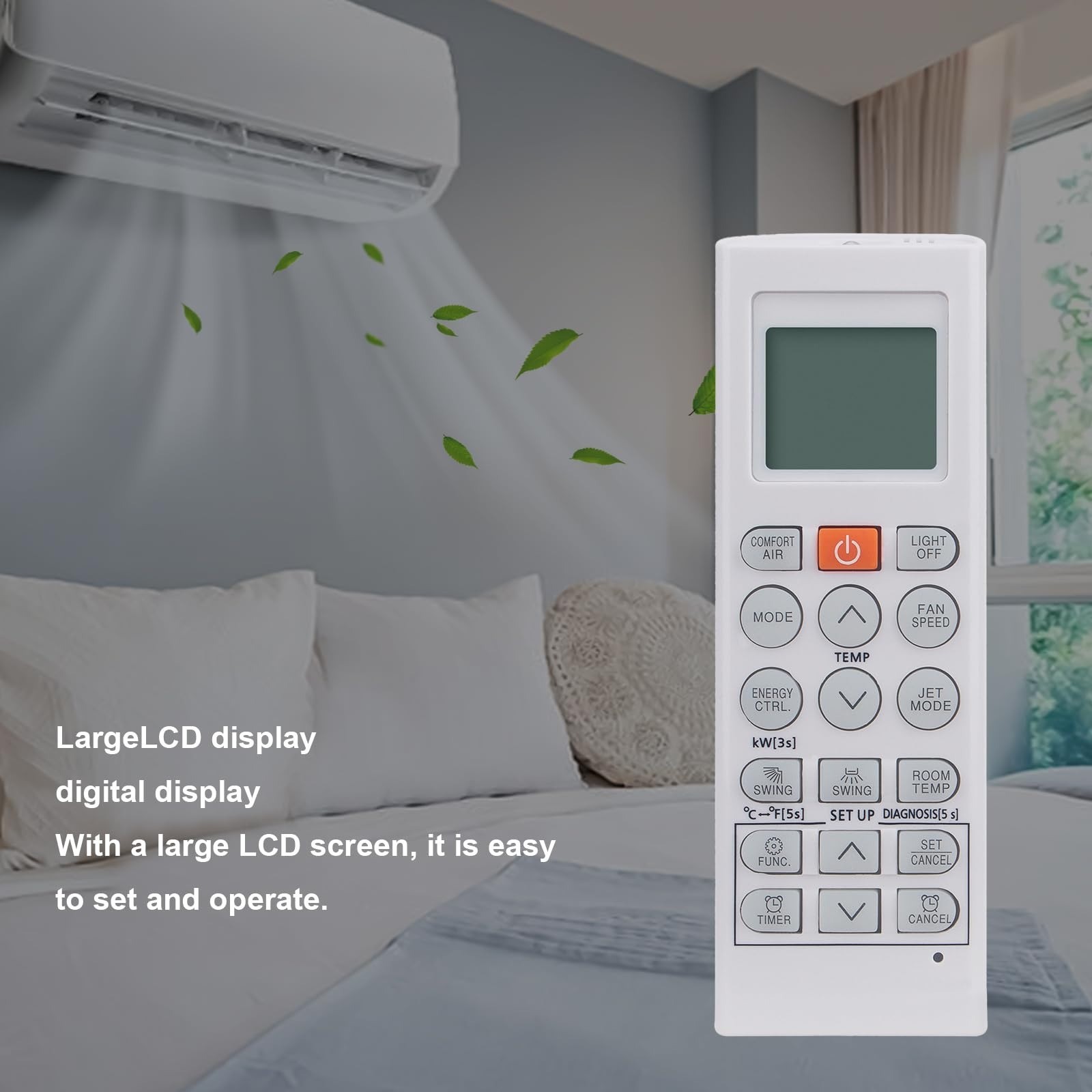 AULCMEET Remote Control Compatible with LG AC Models AKB74955604