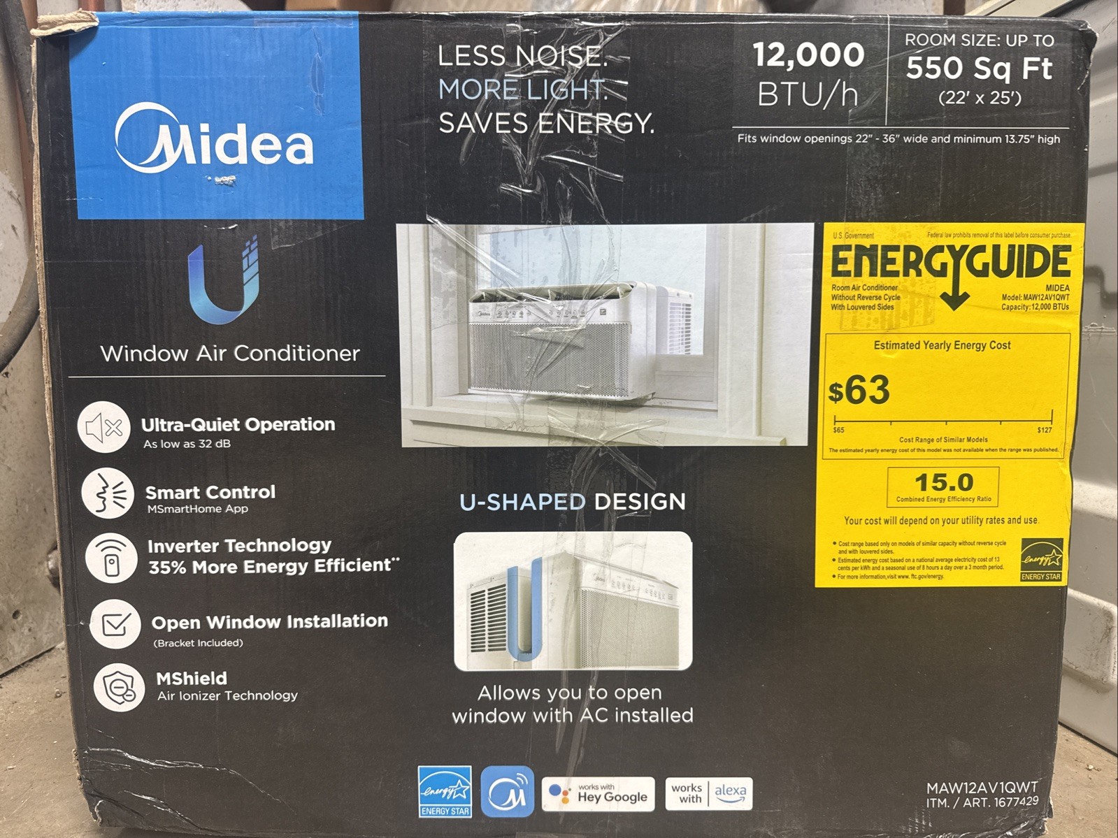 Modes 12,000 BTU/h 550 Sq Ft Window Air Conditioner, Brand New, Sealed