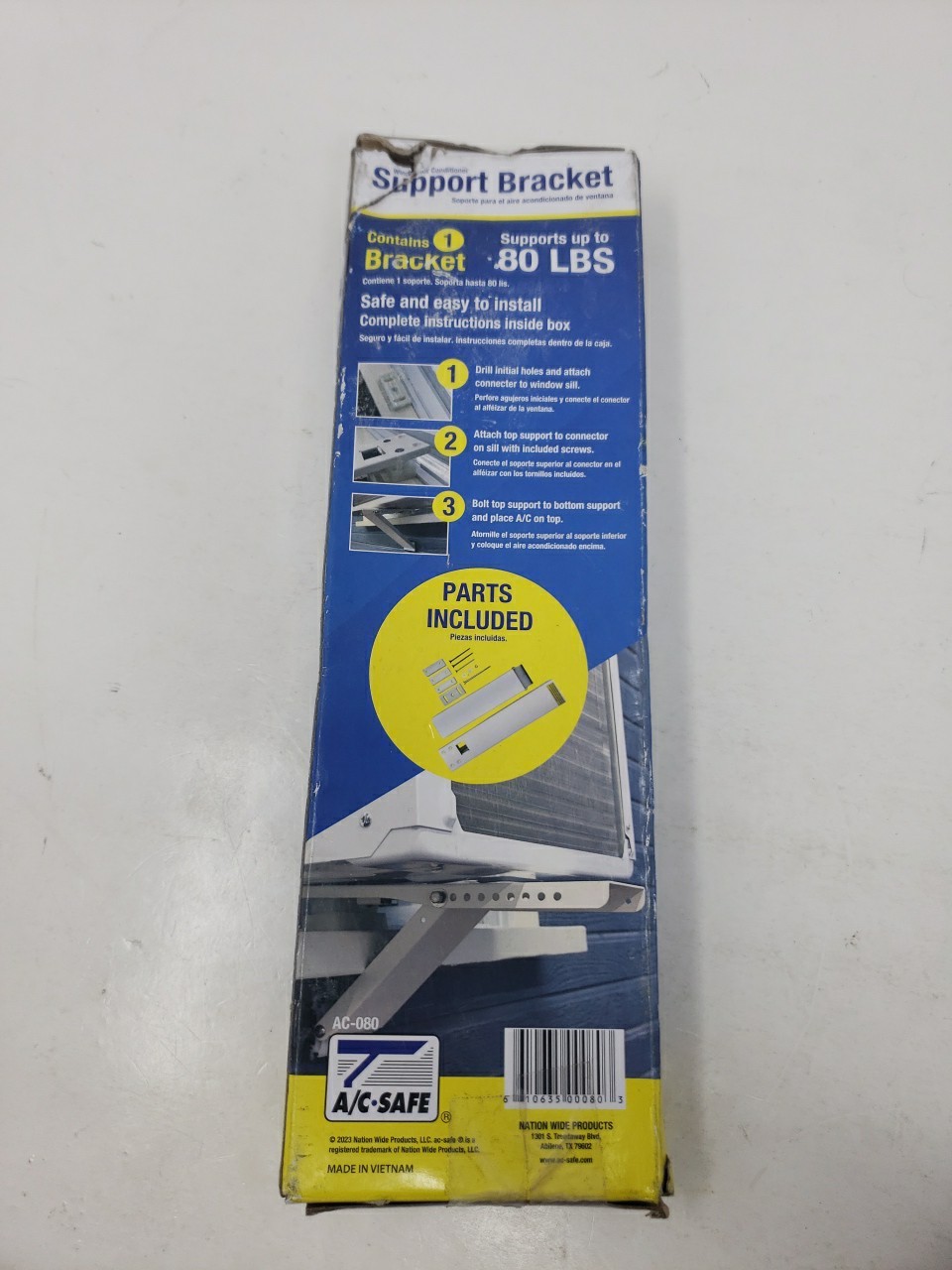 AC-SAFE AC-080 Window Air Conditioner Support Bracket