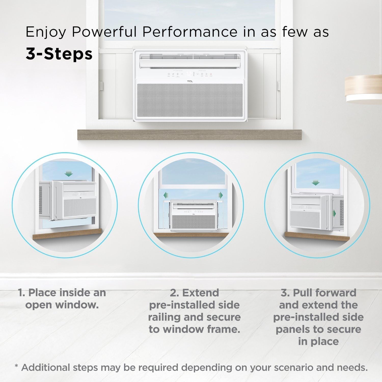TCL 12,000 BTU Q-Series Smart Inverter Window AC, Ultra-Quiet, Cools 550 sq ft