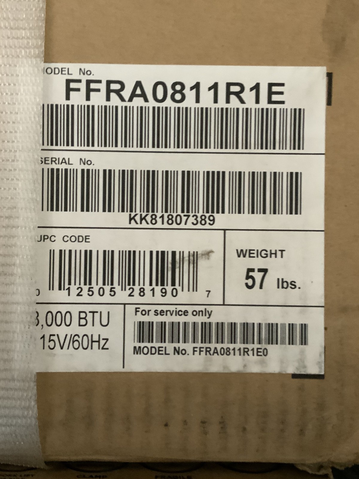 Frigidaire FFRA0811R1 8,000 BTU 115V Window-Mounted Mini-Compact Air Conditioner