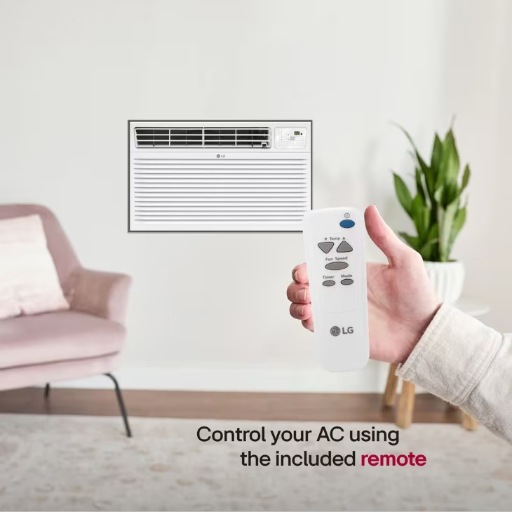 LG 8,000 BTU 350 Sq Ft Through-the-Wall Smart Air Conditioner