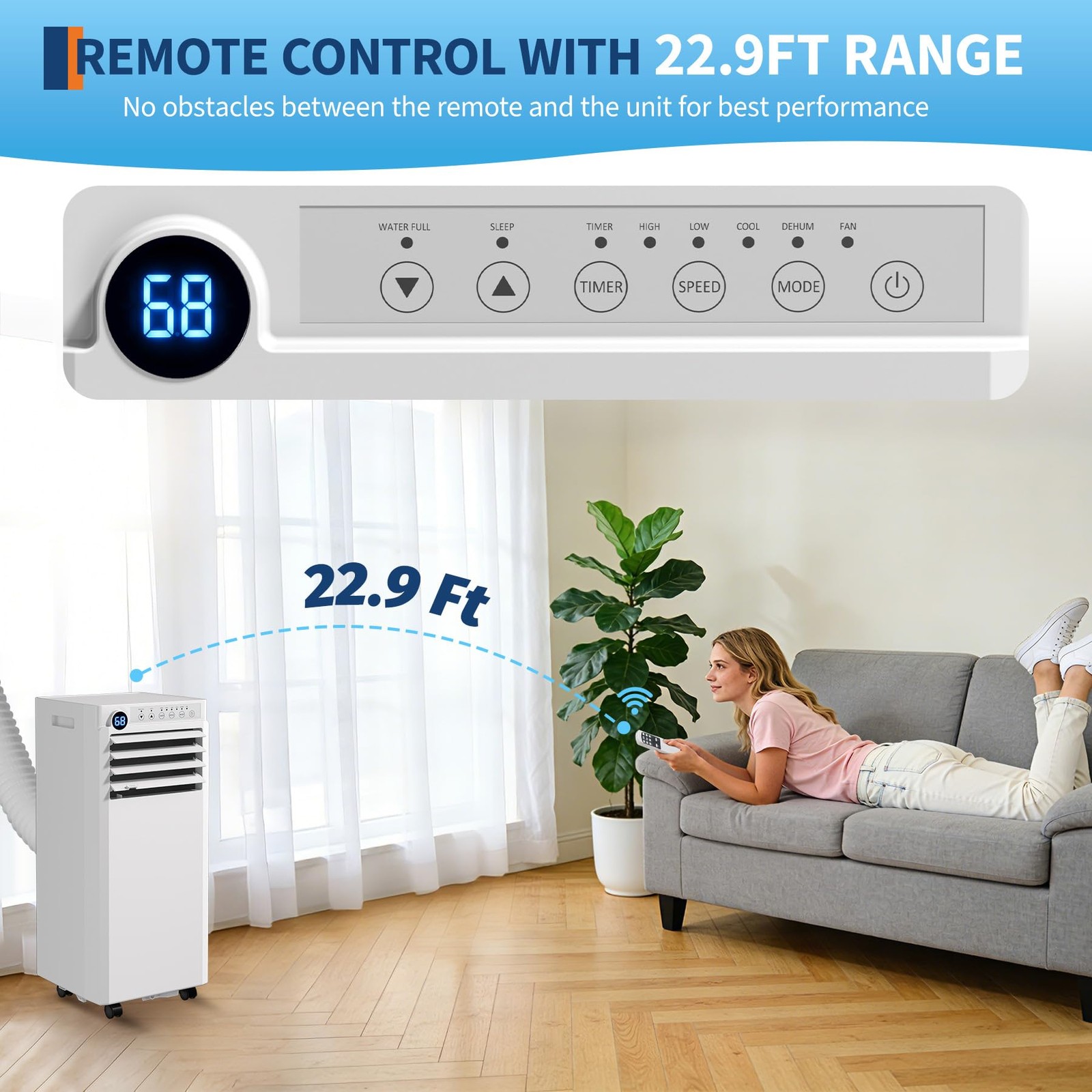 Portable Air Conditioner 10000 BTU / 8000 BTU AC Unit Cooling Dehumidifier & Fan
