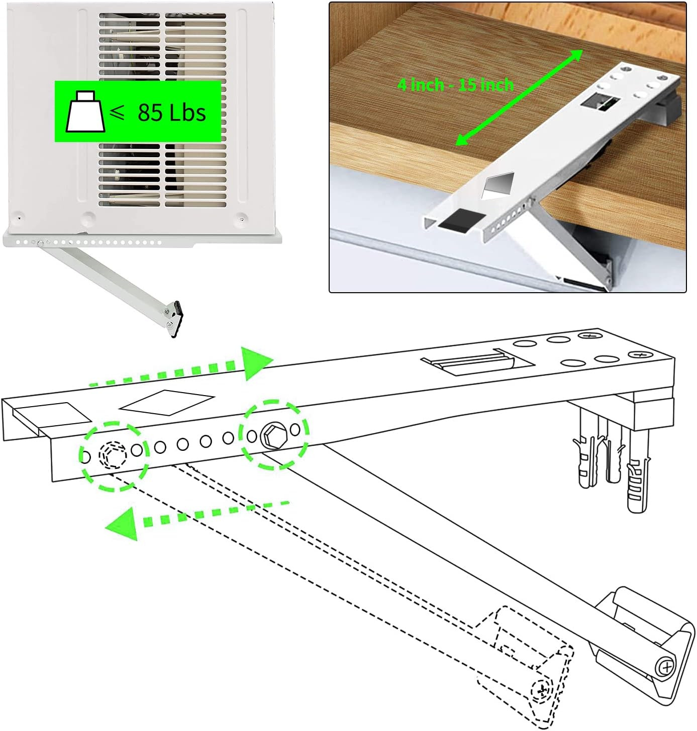 Window Air Conditioner Support Bracket- Universal AC Support Bracket Heavy