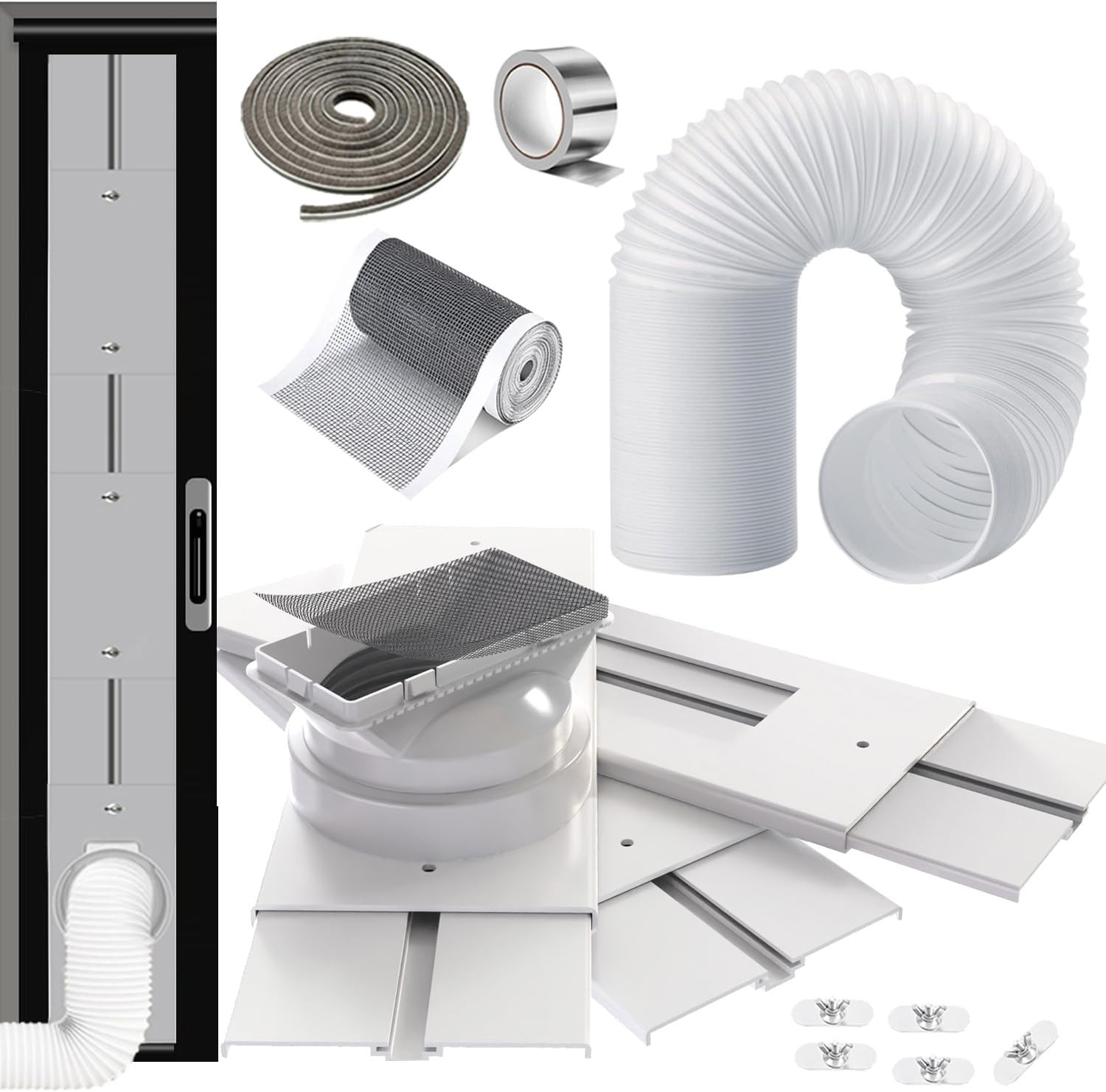 Portable AC Vent Kit for Sliding Doors – Energy Saving Seal