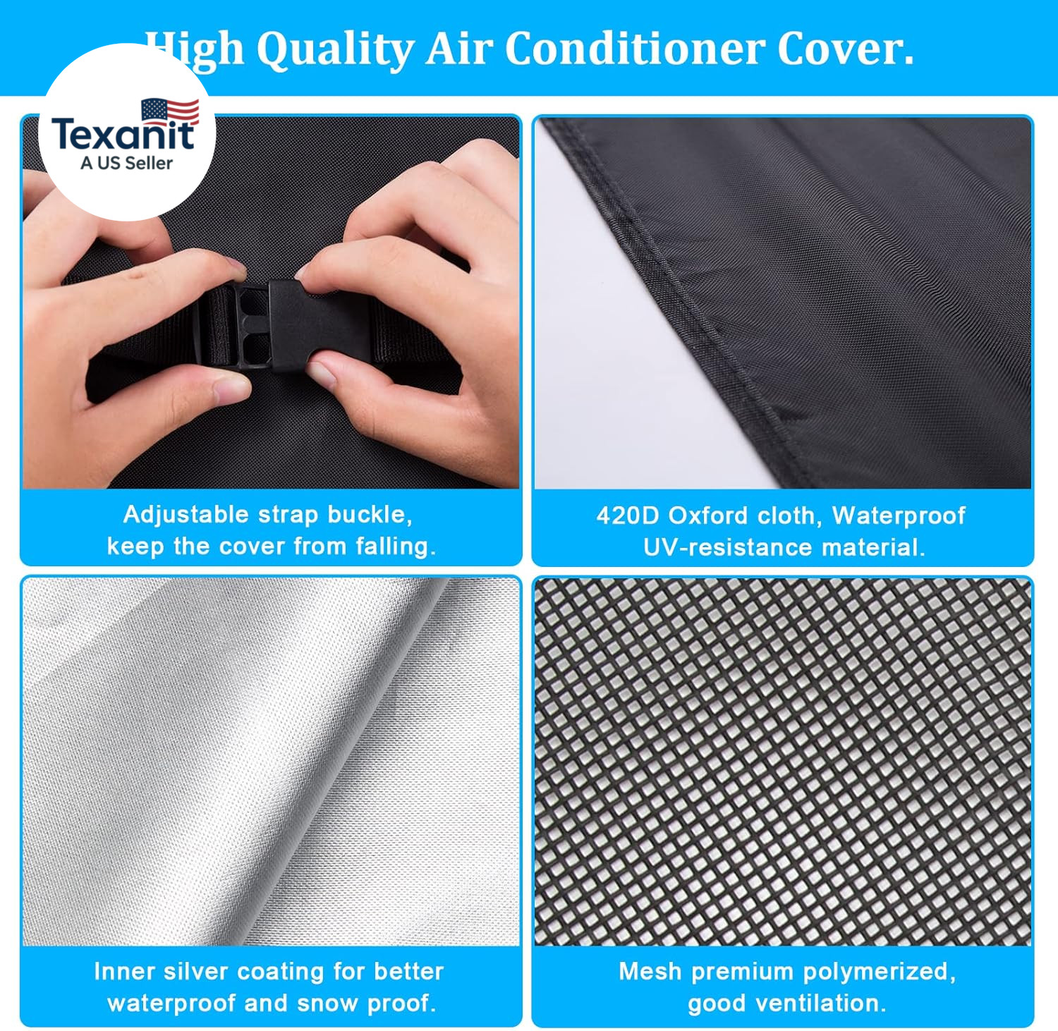 Newest Design Mesh Window Air Conditioner Cover Outdoor, Support Window AC Unit