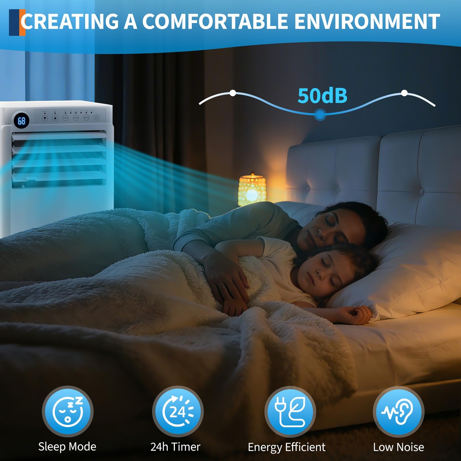 Portable Air Conditioner 10000 BTU / 8000 BTU AC Unit Cooling Dehumidifier & Fan