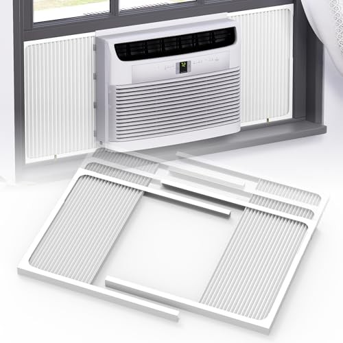 Window Air Conditioner Side Panels with Adjustable Frame, 1 Count (Pack of 2)