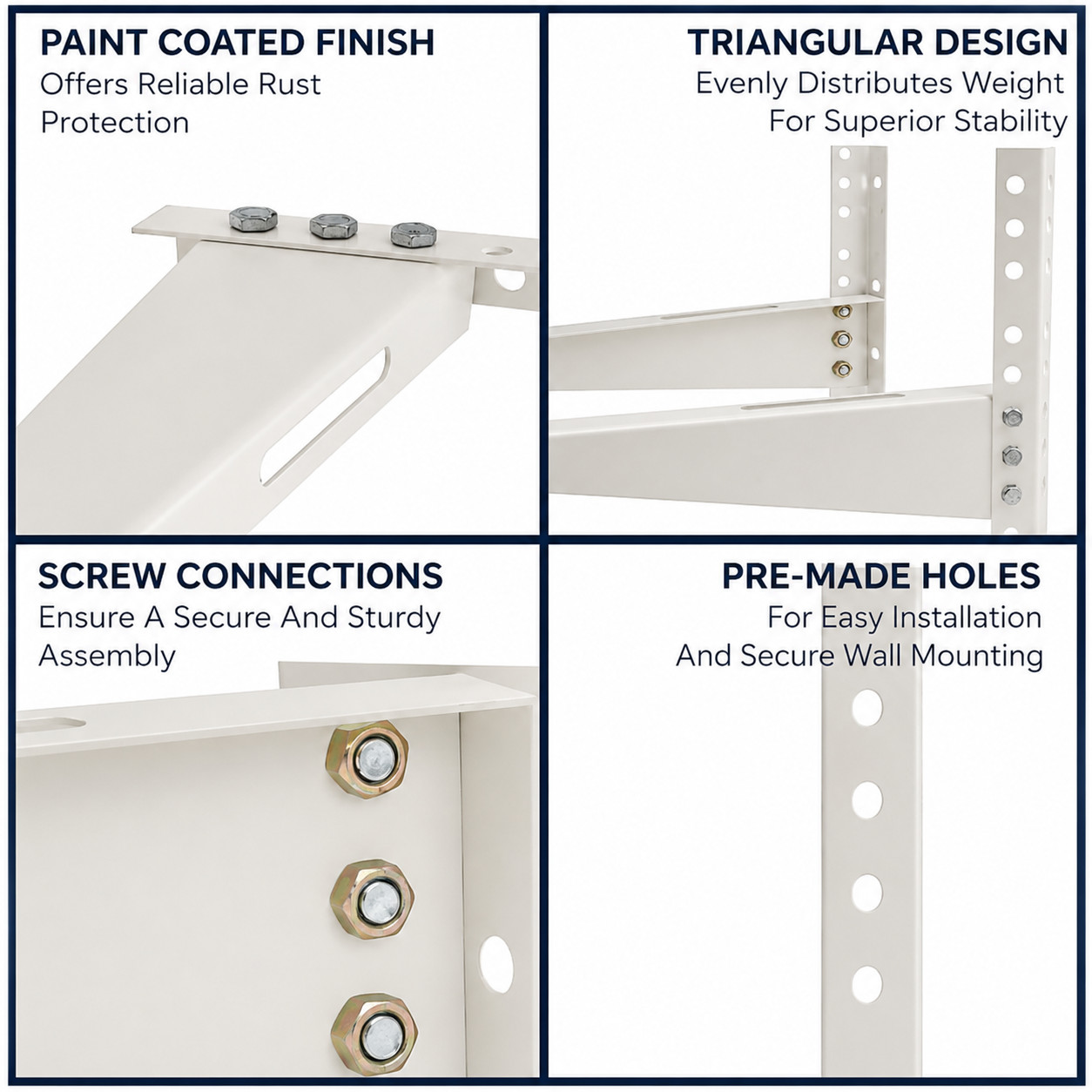 AC Outdoor Unit Wall Mount Bracket Heavy Duty 150KG to 200KG Size 450x450mm
