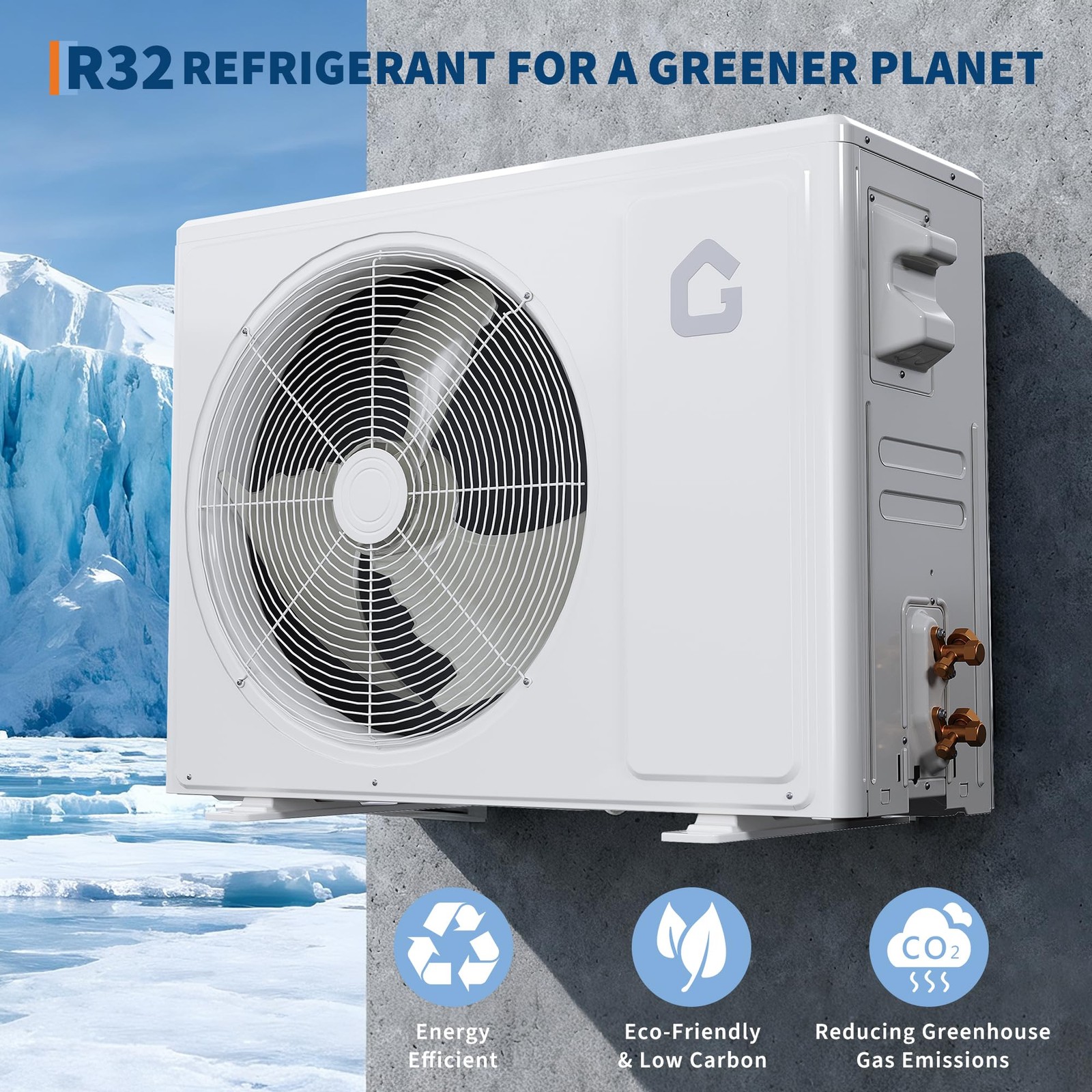 9000 BTU Mini Split Air Conditioner & Heat Pump 19 SEER2 Inverter, 115V/230V US