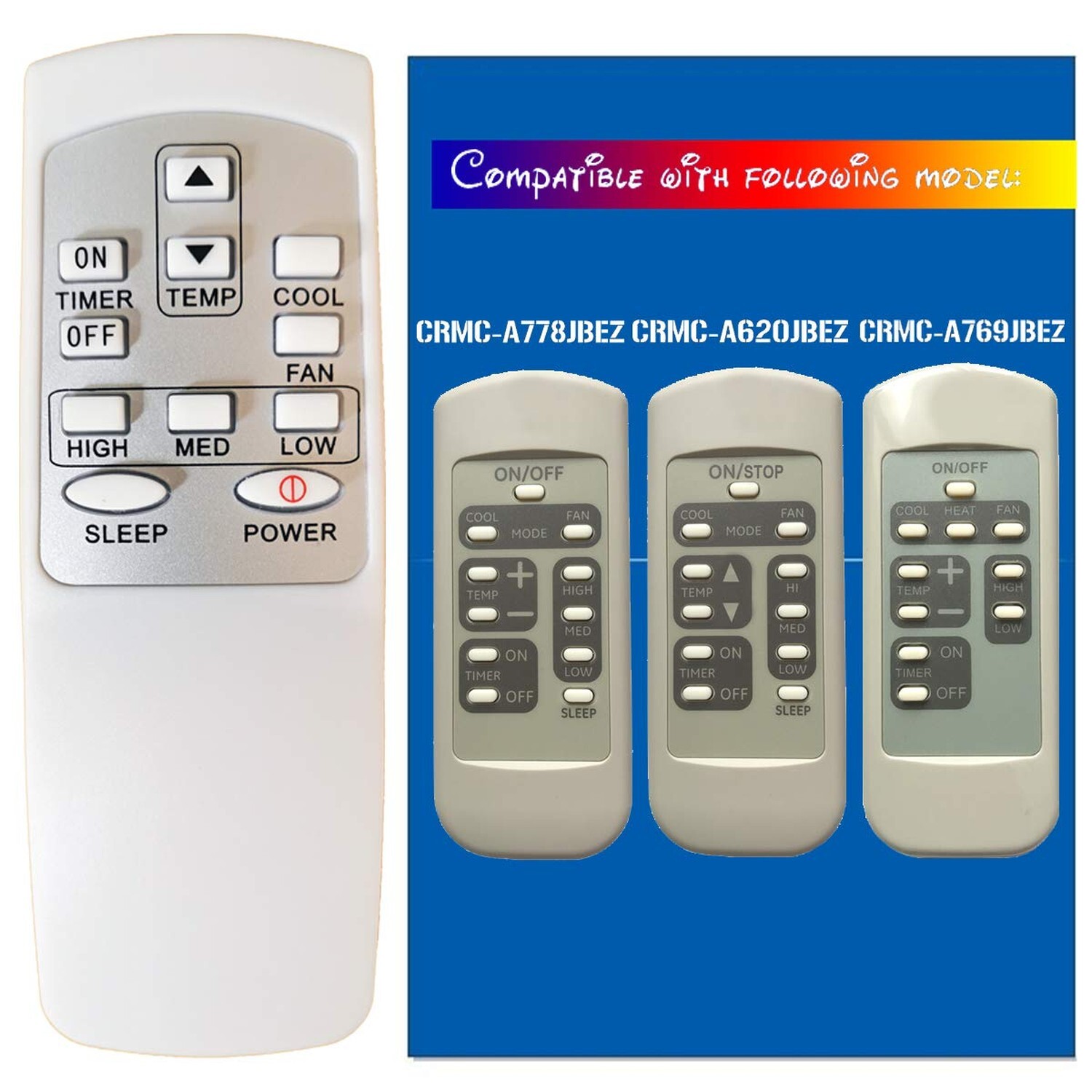 Replacement for GE Window Air Conditioner Remote Control (HA-G-01) Ha-g-01
