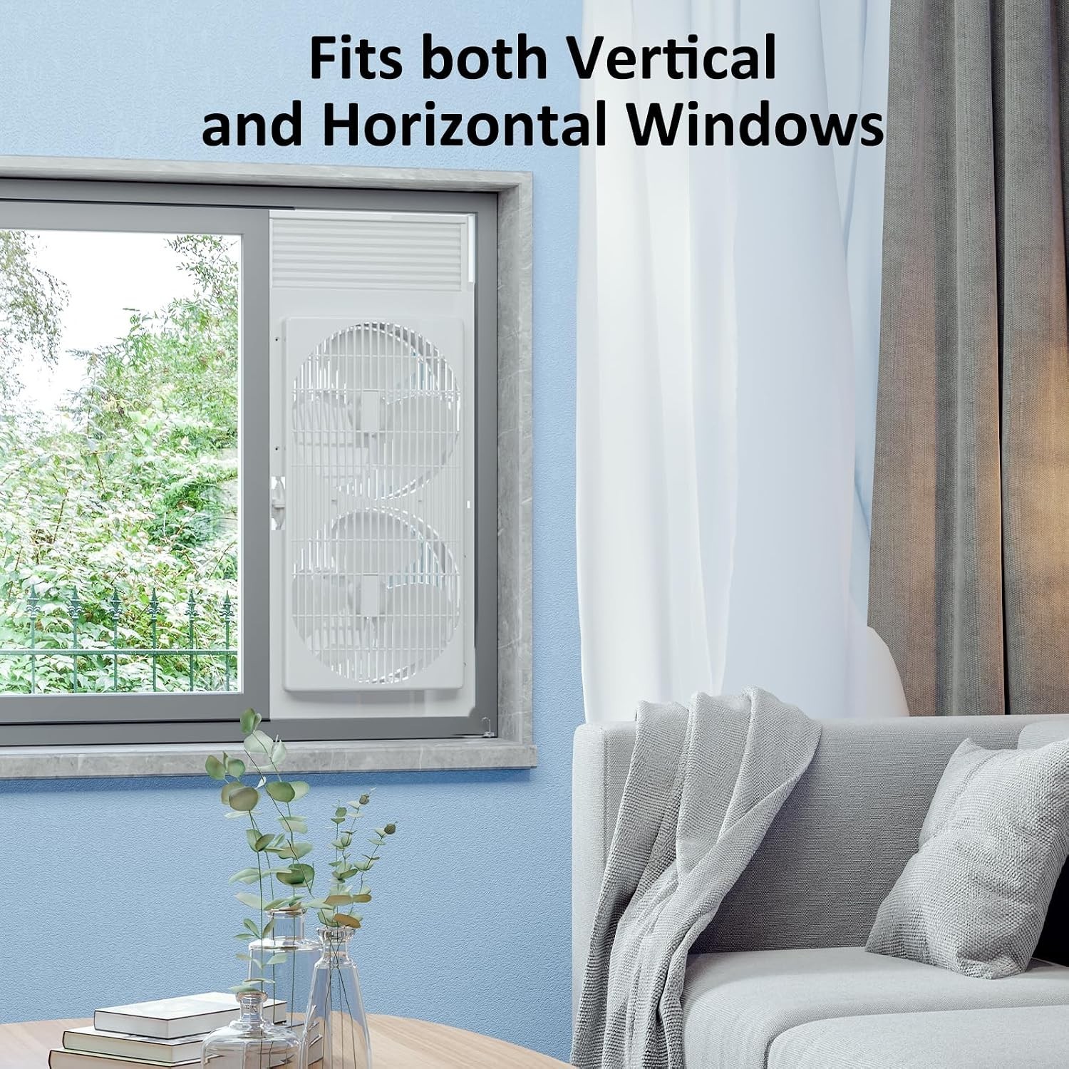 9″ Dual Window Fan,Powerful Cooling,Easy Control,Fits 22″-33″ | Twin Window F…