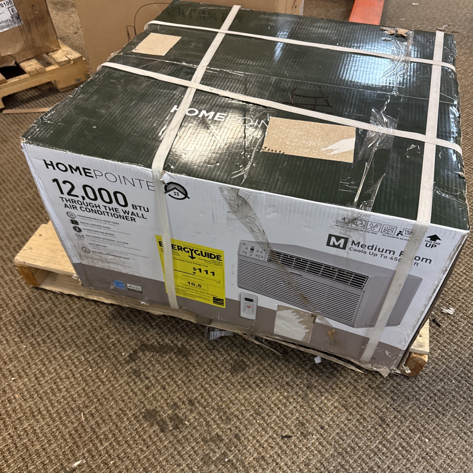 HomePointe Window Air Conditioner, With Remote, 12,000 BTU/Hour