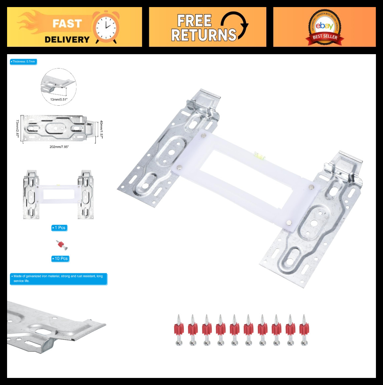 Universal Air Conditioner Wall Mount Bracket – Adjustable Indoor Support Hook fo