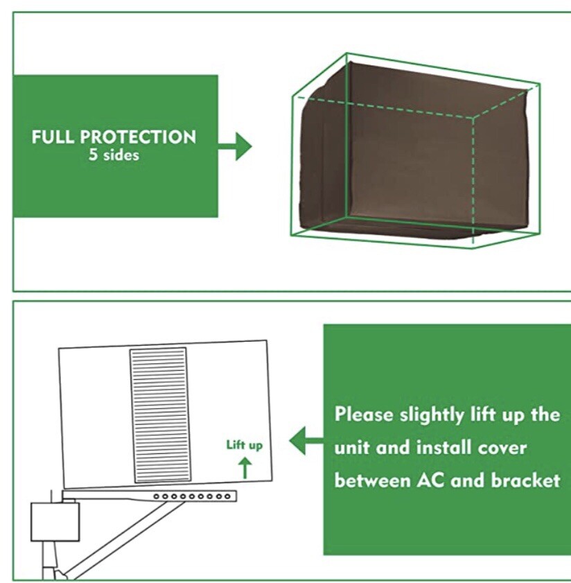 Universal A/C Support Bundle -Bracket w/ Interior & Exterior Covers