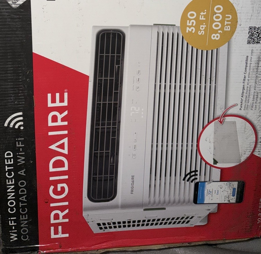 Frigidaire FHWW084TE1 8000 BTU Smart Window Air Conditioner Wi-Fi Remote