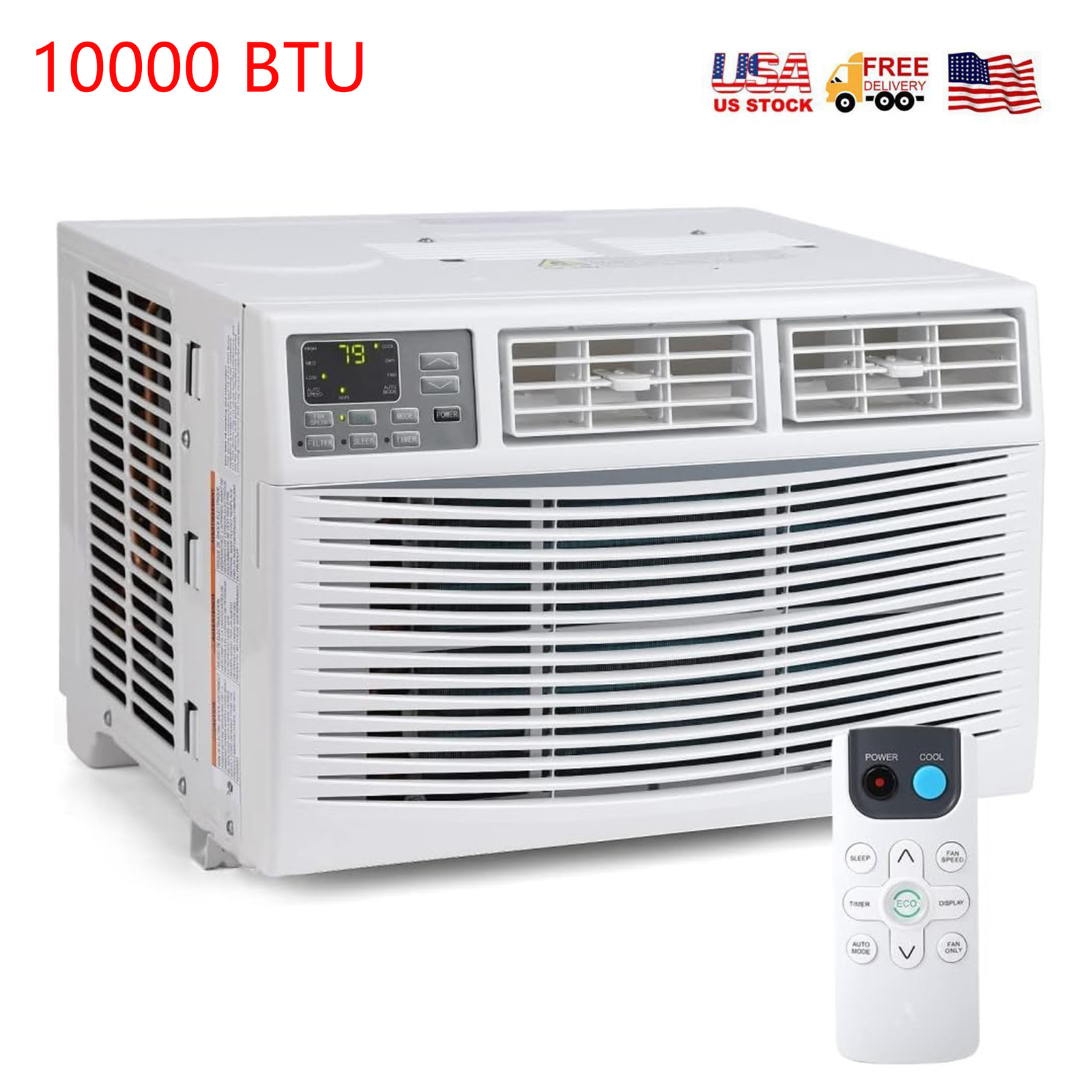 10000Btus Window Air Conditioner With Smart App Control & Dehumidification & Fan