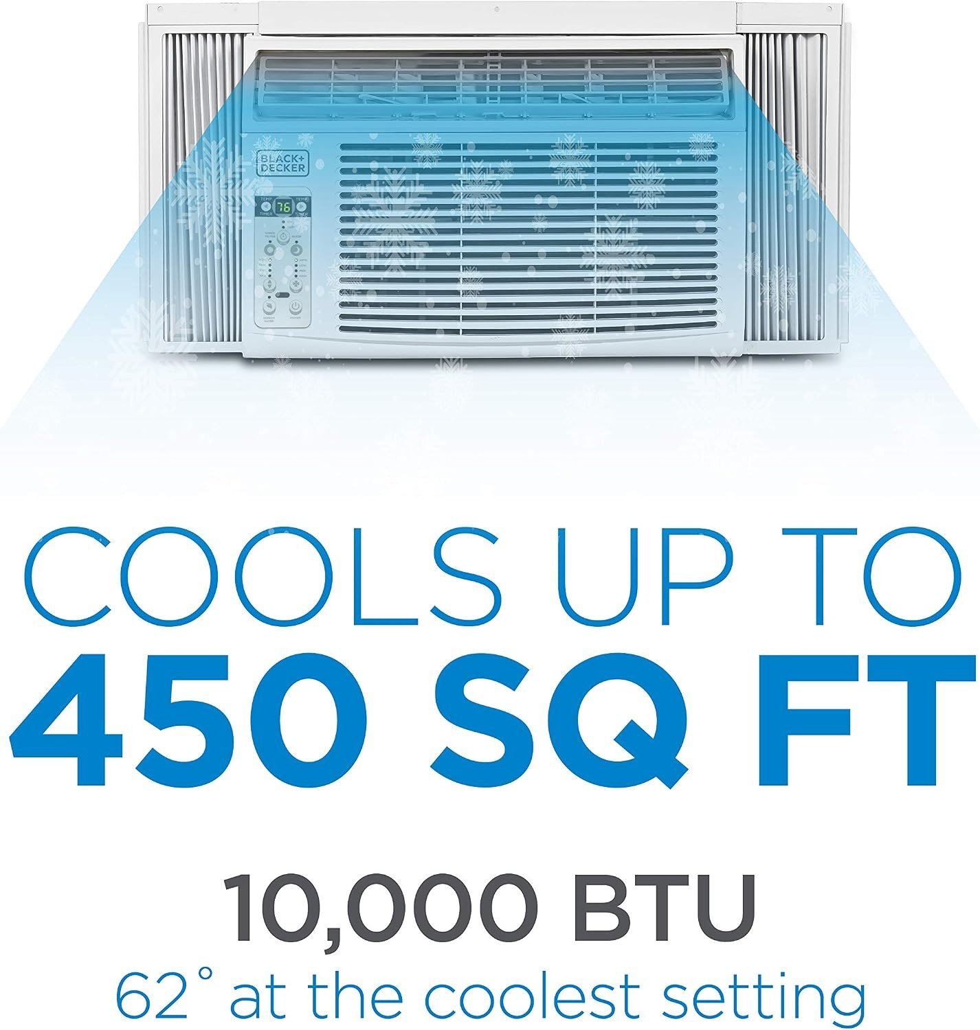 Window Air Conditioner 10000 BTU AC Window Unit Cools Up to 450 Square Feet