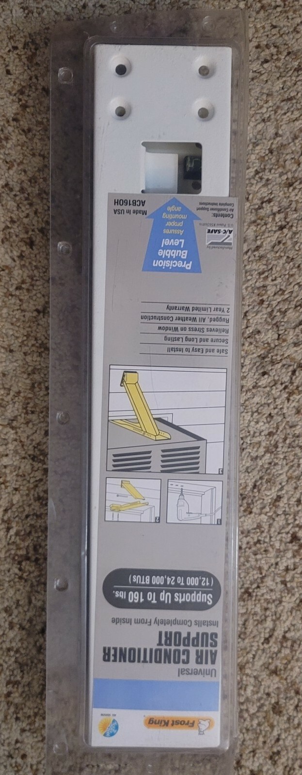 Frost King Large Universal Window Air Conditioner Support Brace Supports 160lbs